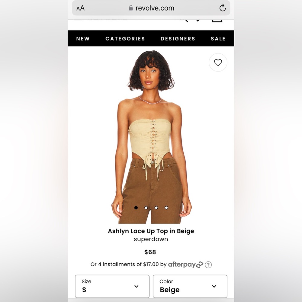 Cropped, brand new, superdown corset